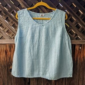 VTG HEAVEN sky blue linen top